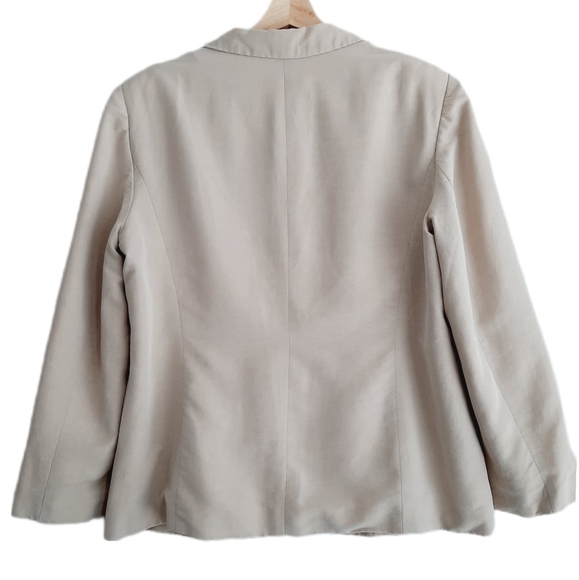 ๐4 for $20๐ CLEO Blazer Jacket Button Down Classic Cream Sz 16 P *Damaged* - Picture 8 of 12
